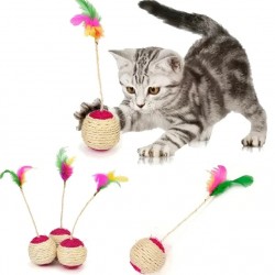NUXIE® žaislas katėms, plunksnų kamuoliukas, 6,5 cm